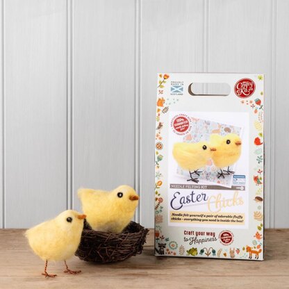 The Crafty Kit Company Easter Chicks Needle Felting Kit - 10cm