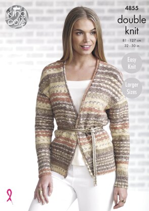 Ladies’ Cardigan and Waistcoat in King Cole Drifter DK - 4855 - Downloadable PDF