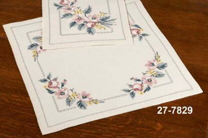 Permin Roses Tablecloth Cross Stitch Kit