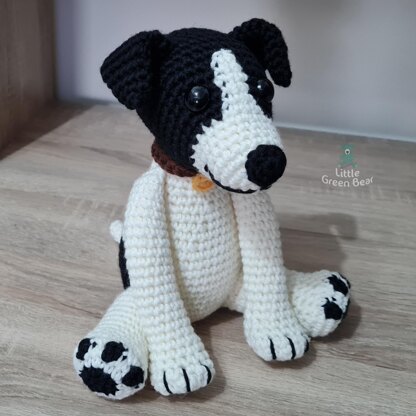 Black and white jack russell stuffed animal on sale