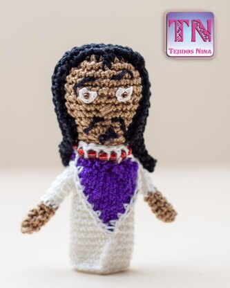 Crochet Pattern for a handmade stuffed double sided Emperor Finger Puppet