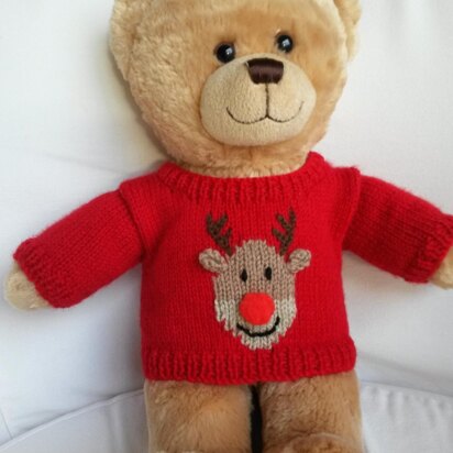 Heart Sweater and Pants for Teddy Bear or Bunny Knitting Pattern