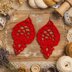 Crochet Leaf Earrings Pdf + Video Tutorial