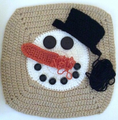 Norman Buttons the Snowman Pillow