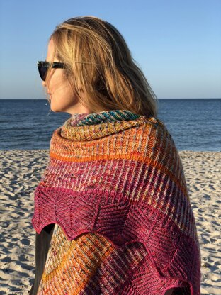 Rainbrioche Shawl