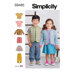 Simplicity Toddlers' Knit Top, Jacket, Vest, Skirt and Pants S9485 - Sewing Pattern