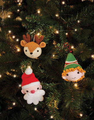 Christmas Character Baubles in Sirdar Happy Cotton - 573 - Downloadable PDF