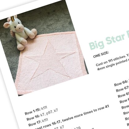 Big Star Baby Blanket