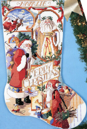 Santa Collage Stocking - PDF