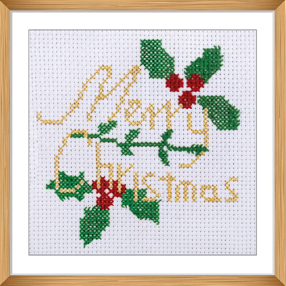 Trimits Mini Festive Counted Cross Stitch Kit: Merry Christmas Trimits Mini Festive Counted Cross Stitch Kit: Merry Christmas
