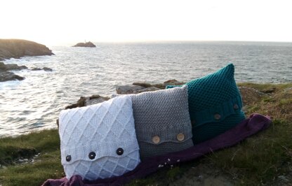 Three Cosy Cushions in Deramores Studio Chunky Acrylic - Downloadable PDF