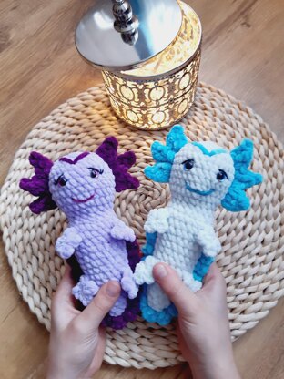 Axolotl Crochet PATTERN, Amigurumi crochet pattern, amigurumi axolotl, crochet axolotl, crochet plush animals