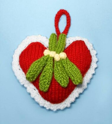 Mistletoe Kisses Hanging Heart