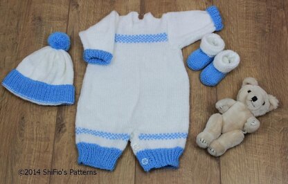 281-Checkers Onesie Baby Knitting Pattern #281