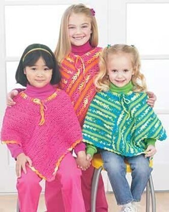 Easy Ponchos in Bernat Handicrafter Cotton Solids