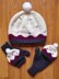 Sweeter Than a Cupcake Hat and Fingerless Mitten Set in Girls and Adult Sizes