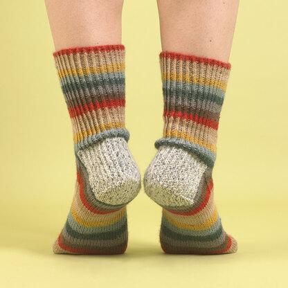 "Tip Toes Socks" - Free Socks Knitting Pattern in Paintbox Yarns Socks