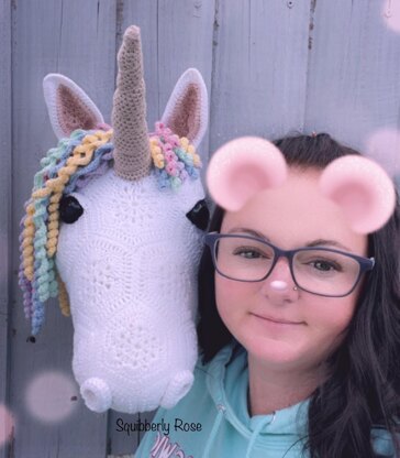 Luna the African flower unicorn head