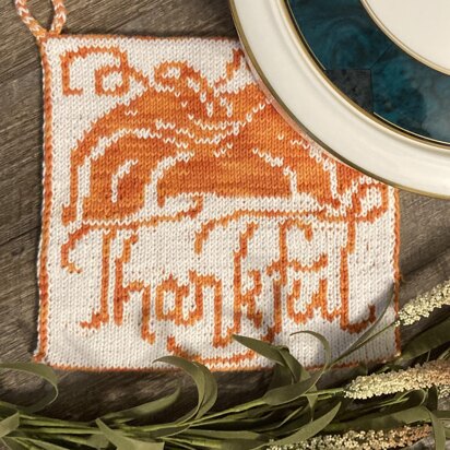 Thankful Pumpkin Potholder 2