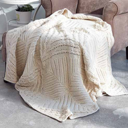 Counterpane Knit Blanket in Caron One Pound - Downloadable PDF - knitting pattern