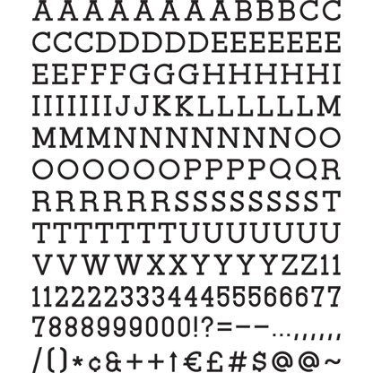 American Crafts DCWV Letterboard Letters & Characters 1" 188/Pkg - Black