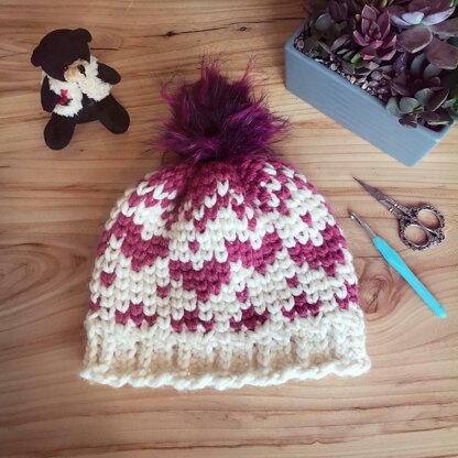 Country Hearts Chunky Beanie