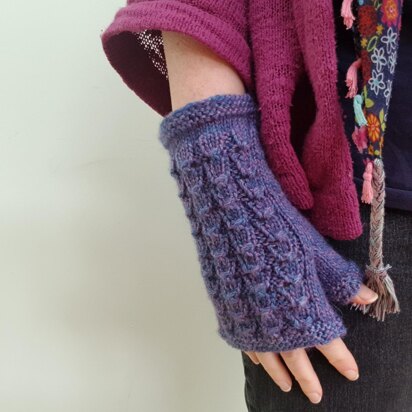 Love In A Mist Fingerless Mitts