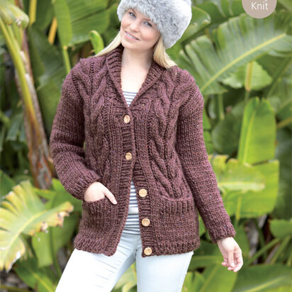 Cardigan in Sirdar Big Softie Super Chunky - 9829 - Downloadable PDF