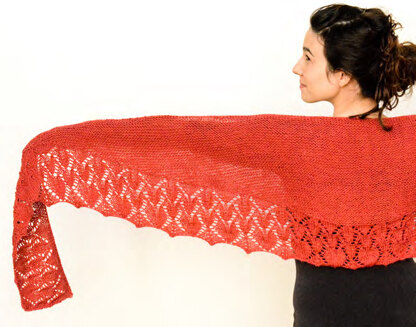 Nobadeer Crescent Scarf/Shawl in Juniper Moon Farm Findley DK - Downloadable PDF