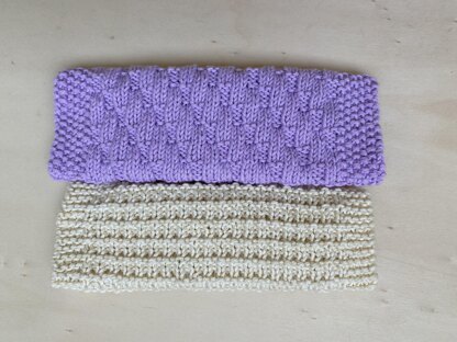 Pattern: two designs of dishcloth, washcloth, spa cloth