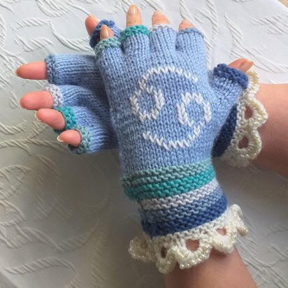 Star Sign Stash Mittens - CANCER