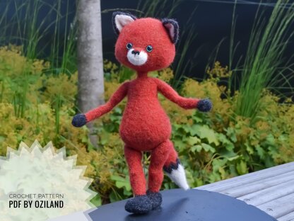 Crochet Pattern Zorro the fox Amigurumi toy
