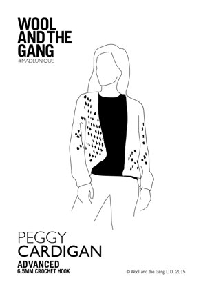 Peggy Cardigan in Wool and the Gang Shiny Happy Cotton - Downoadable PDF