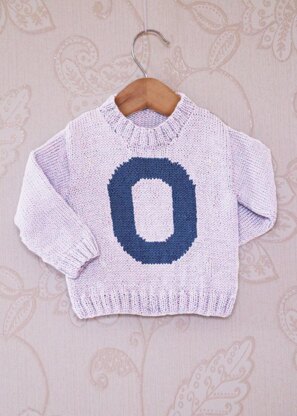 Intarsia - Letter O Chart - Childrens Sweater