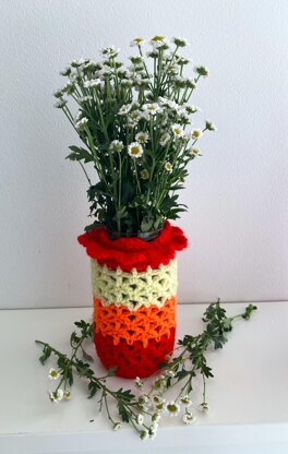 Flower top jar cover II by HueLaVive