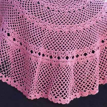 Rose Petal Lace Shawl in Cascade Yarns Heritage Silk - FW261 - Downloadable PDF