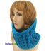 Clustered V-Stitch Crochet Cowl Pattern