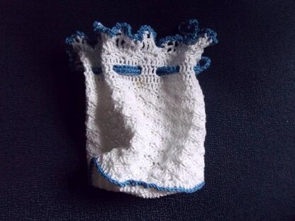 Crochet wedding reticule