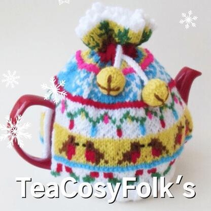 Fair Isle Jingle Bells Christmas Tea Cosy