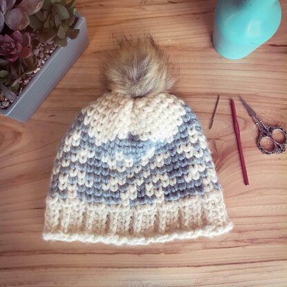 Ice Crystals Chunky Beanie