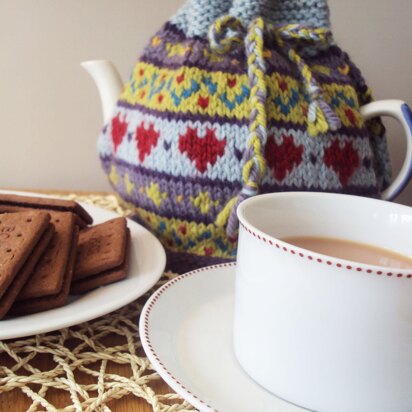 Hearts Fairisle Tea Cosy