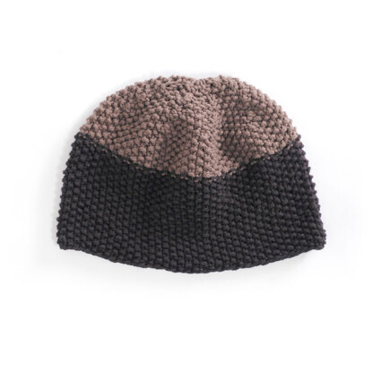 Graphite Seed Stitch Hat in Lion Brand Cotton-Ease - 70145AD