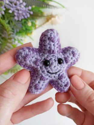 Starfish crochet pattern, amigurumi sea star