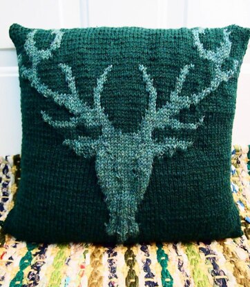 Stag's Head Pillow