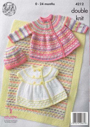 Jackets, Hat and Blanket in King Cole DK - 4212 - Downloadable PDF