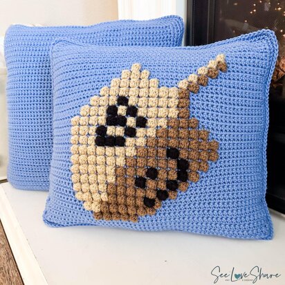 Dreidel Bobble Stitch Pillow