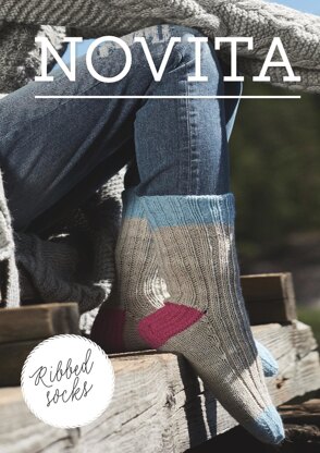 Ribbed Socks in Novita Nalle - 6 - Downloadable PDF