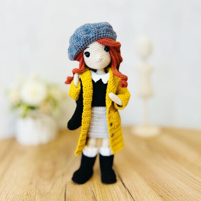 Crochet doll, amigurumi doll, doll with clothes, amigurumi clothes, Autumn Vibe