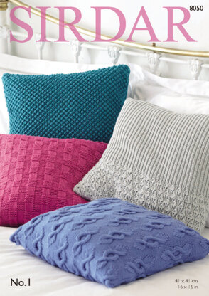 Cushion Covers in Sirdar No.1 - 8050 - Downloadable PDF