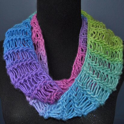 Cascading Falls Drop Stitch Infinity Scarf